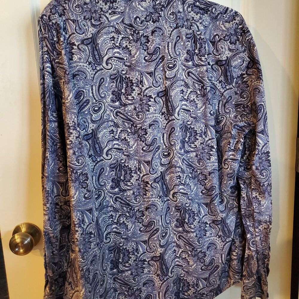 Express1MX Men's Modern Fit Long Sleeve Dress Shirt XL - Picture 3 of 4